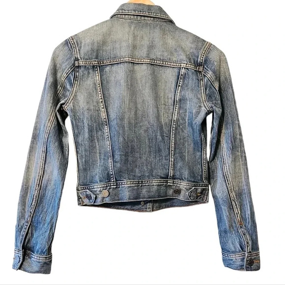 Aritzia Talula Edo Denim Cropped Jean Jacket Wash Size XS. - Picture 10 of 15
